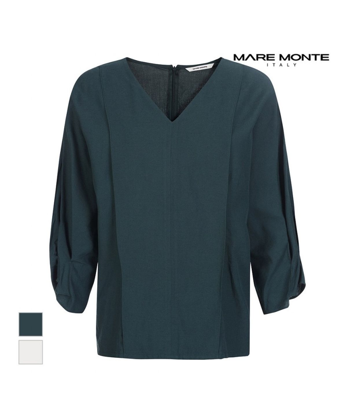 마레몬떼(MAREMONTE) 브이넥 볼륨소매 블라우스_M234MBL19S0