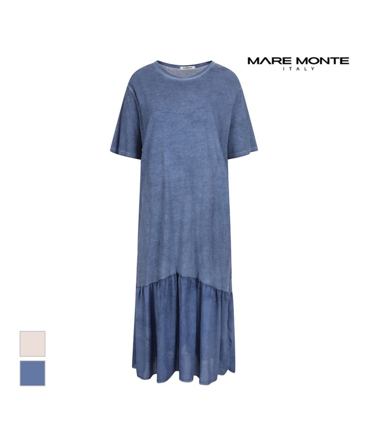 마레몬떼(MAREMONTE) 배색디자인 롱 원피스_M236MOP42D0