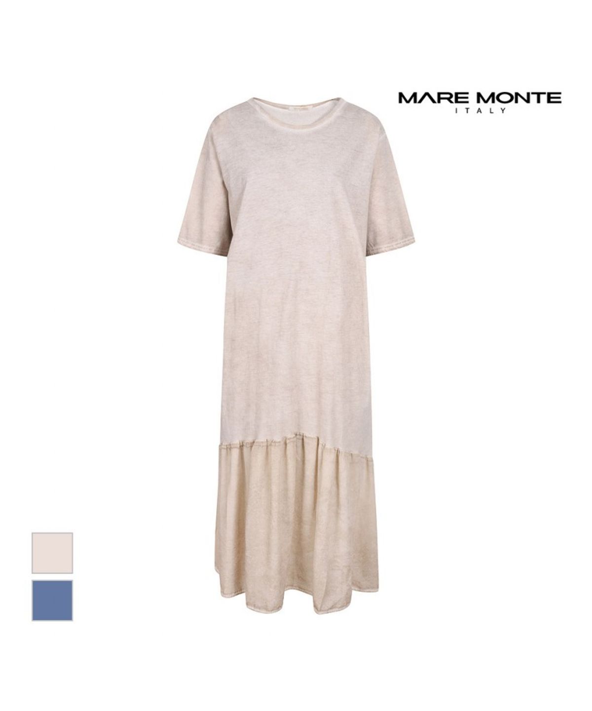 마레몬떼(MAREMONTE) 배색디자인 롱 원피스_M236MOP42D0
