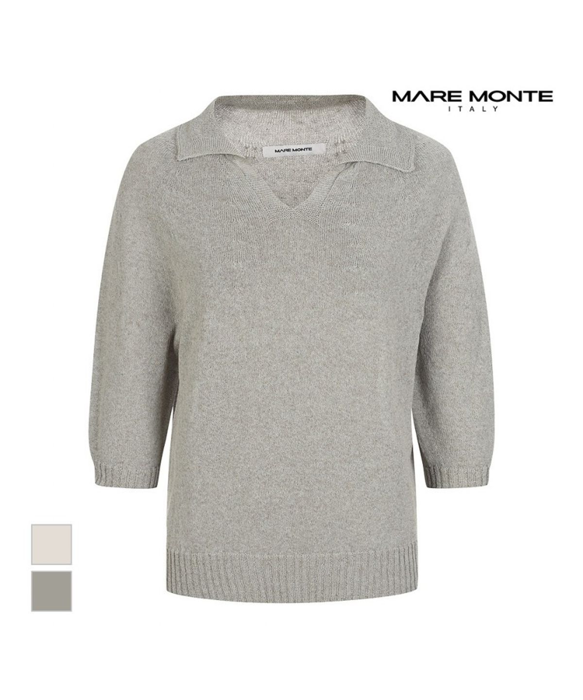 마레몬떼(MAREMONTE) 카라넥 디자인 니트_M236MKT40B0