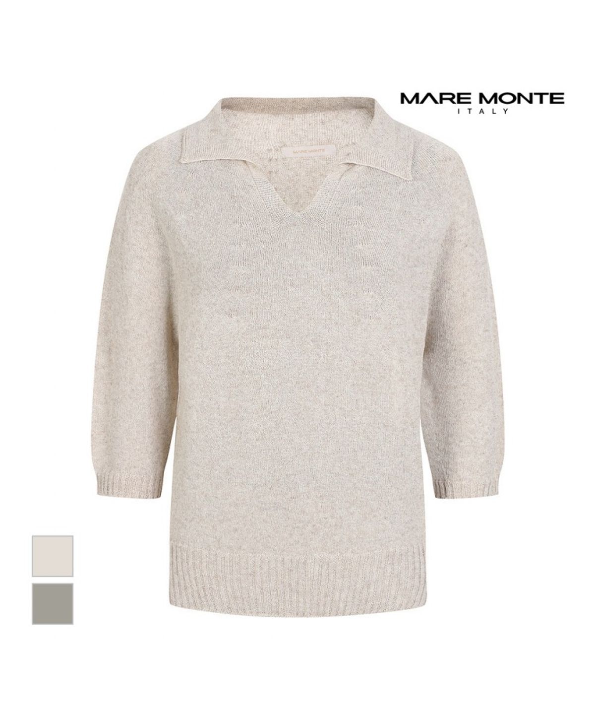 마레몬떼(MAREMONTE) 카라넥 디자인 니트_M236MKT40B0