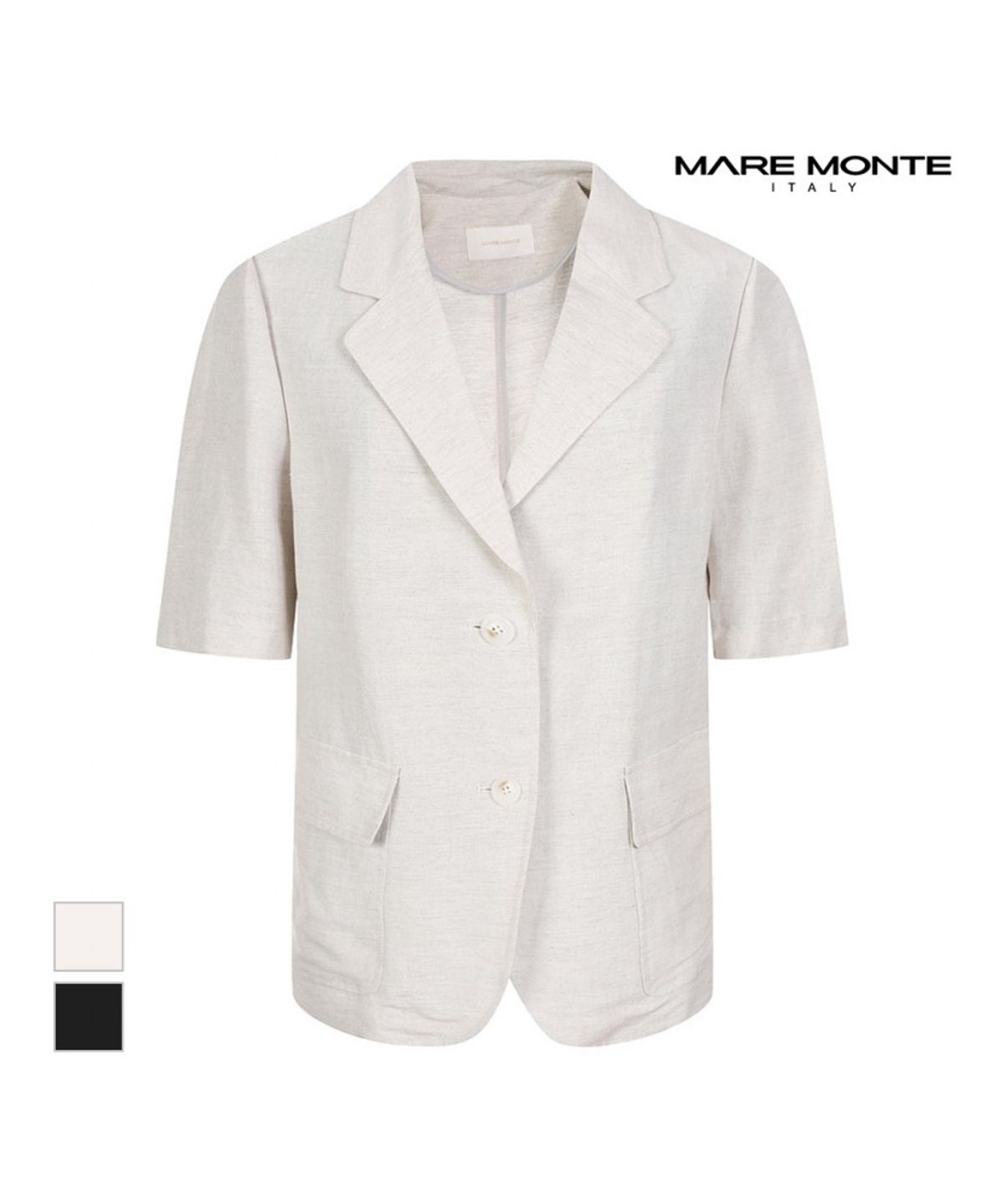 마레몬떼(MAREMONTE) 반소매 투버튼 자켓_M235MJK25S0