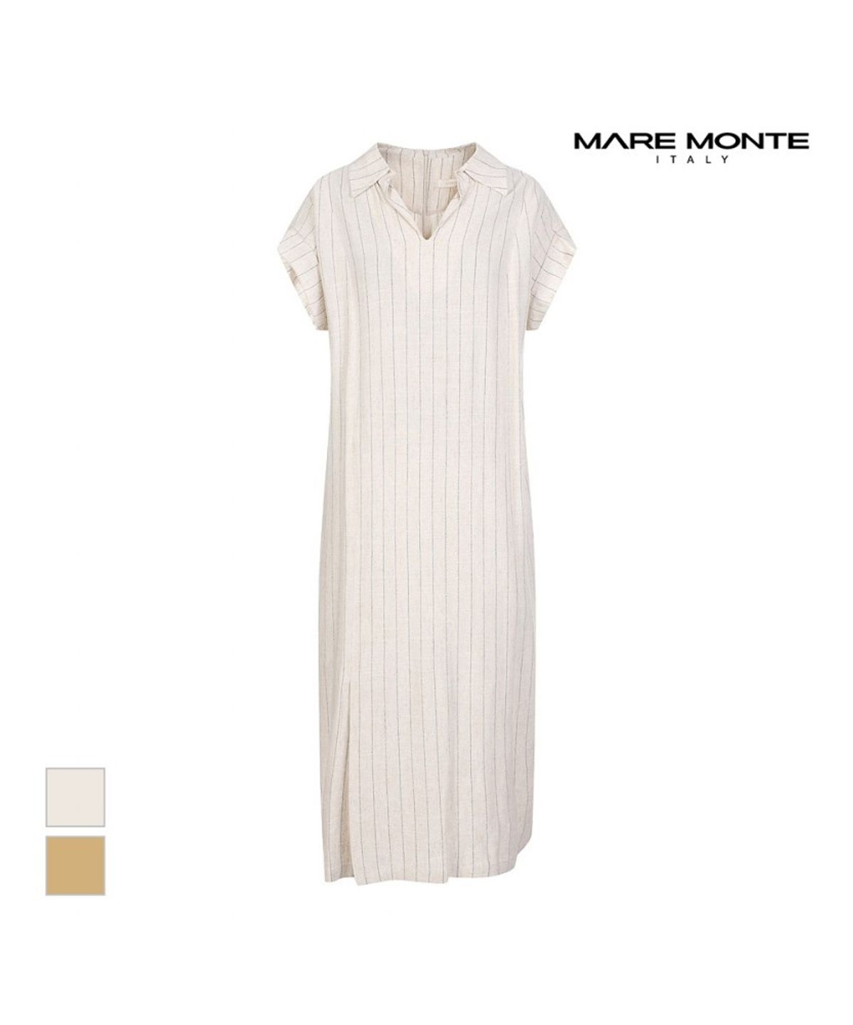 마레몬떼(MAREMONTE) 롤업트임카라 롱 원피스_M236MOP41S0