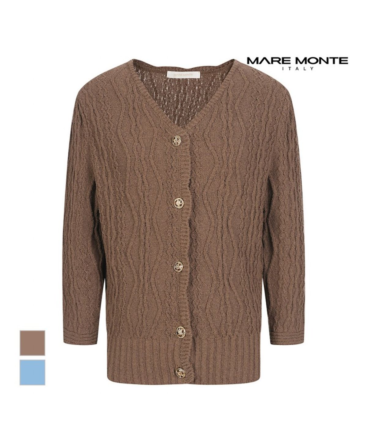 마레몬떼(MAREMONTE) 입체짜임패턴 니트가디건_M234MKC12P0