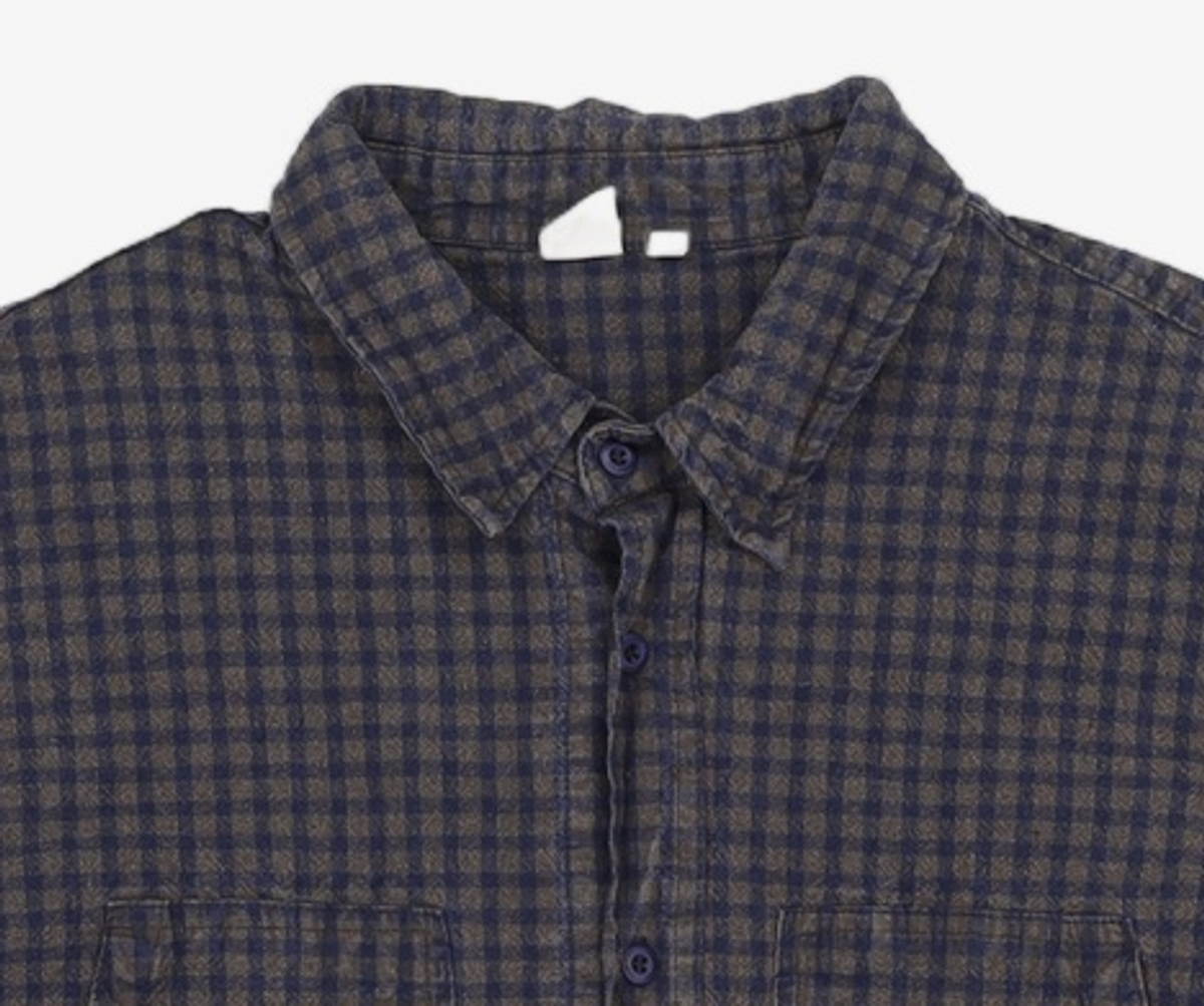 꼬모니노즈(COMONINOZ) NOZ COTTON SHIRT [CHECK] L