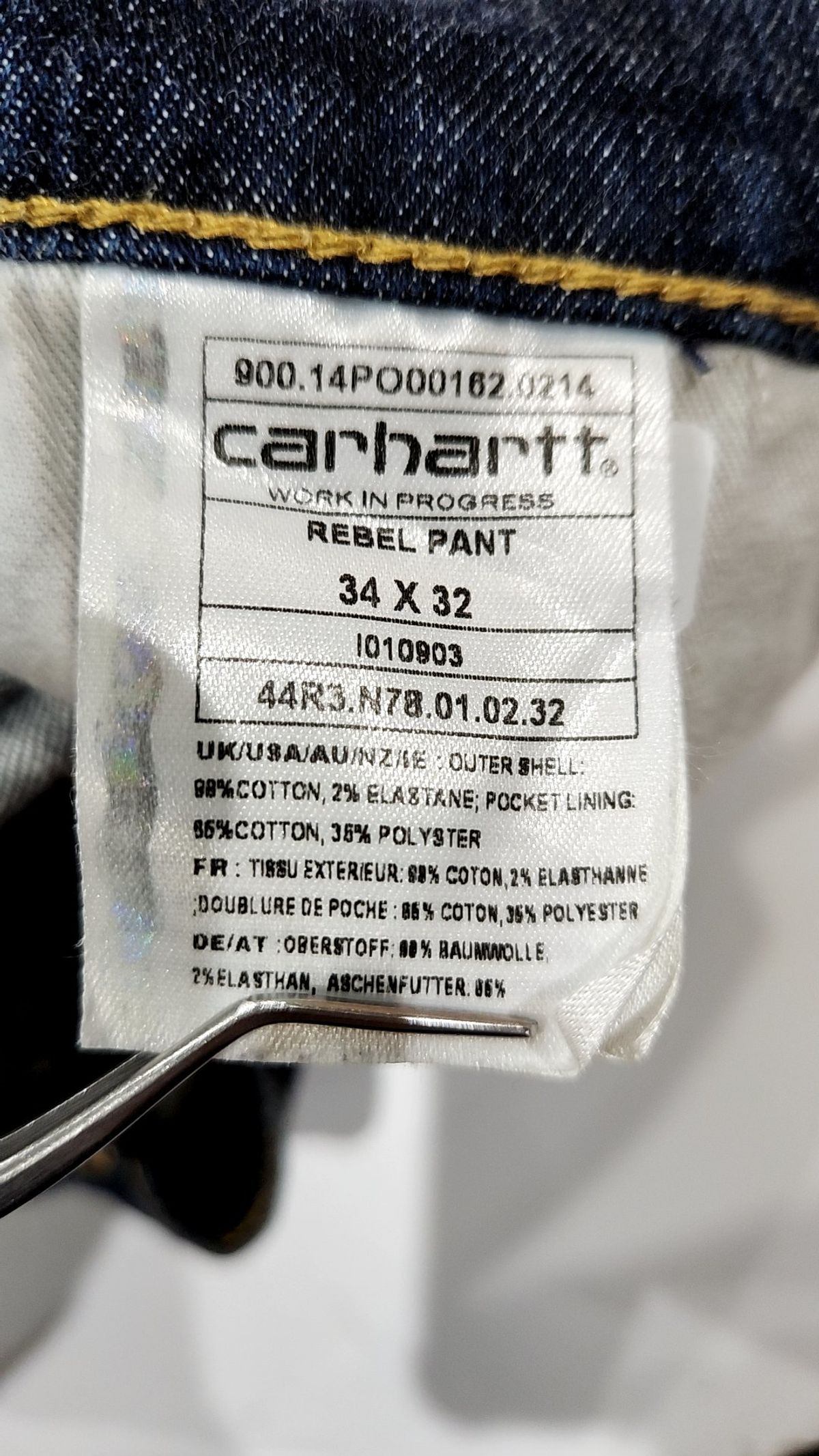 칼하트WIP(CARHARTT WIP) 청/데님 팬츠 34