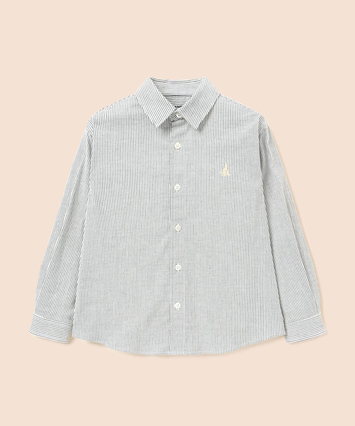 빈폴 키즈(BEANPOLE KIDS) 클래식 시어서커 루즈핏 셔츠  그린 (BI6764U03M)