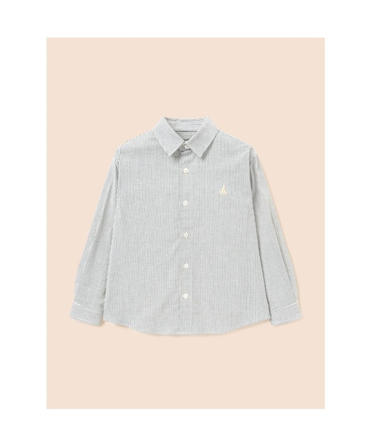빈폴 키즈(BEANPOLE KIDS) 클래식 시어서커 루즈핏 셔츠  그린 (BI6764U03M)