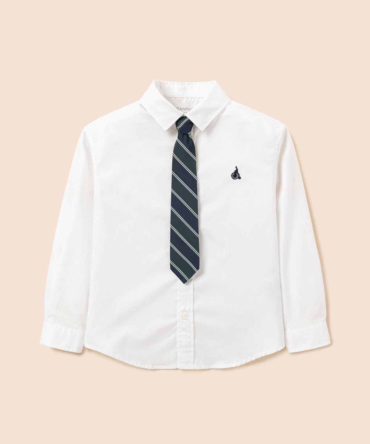 빈폴 키즈(BEANPOLE KIDS) [Essential] 옥스포드 셔츠 & 넥타이 세트  화이트 (BI6764UE11)
