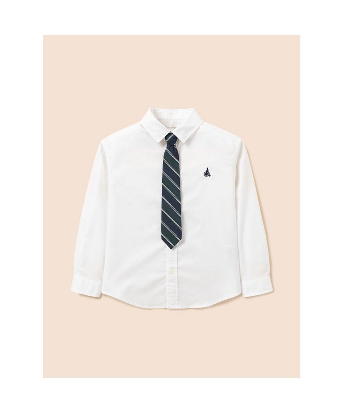 빈폴 키즈(BEANPOLE KIDS) [Essential] 옥스포드 셔츠 & 넥타이 세트  화이트 (BI6764UE11)