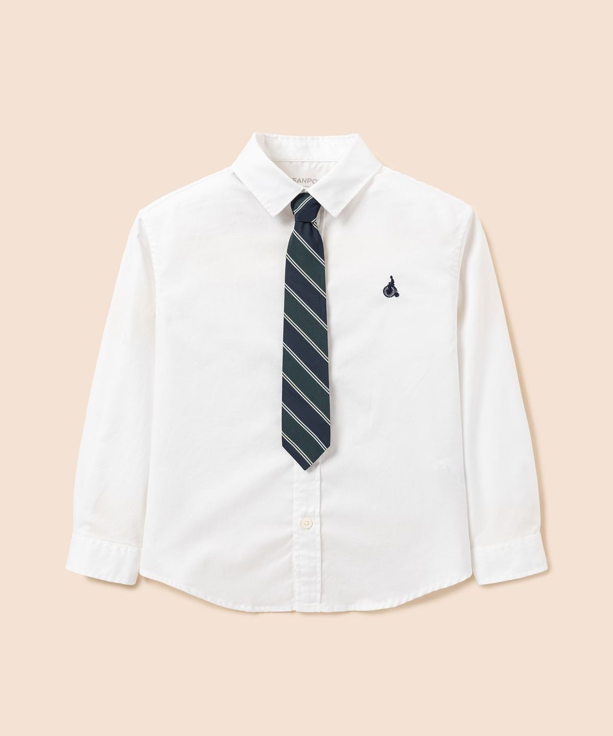 빈폴 키즈(BEANPOLE KIDS) [Essential] 옥스포드 셔츠 & 넥타이 세트  화이트 (BI6764UE11)