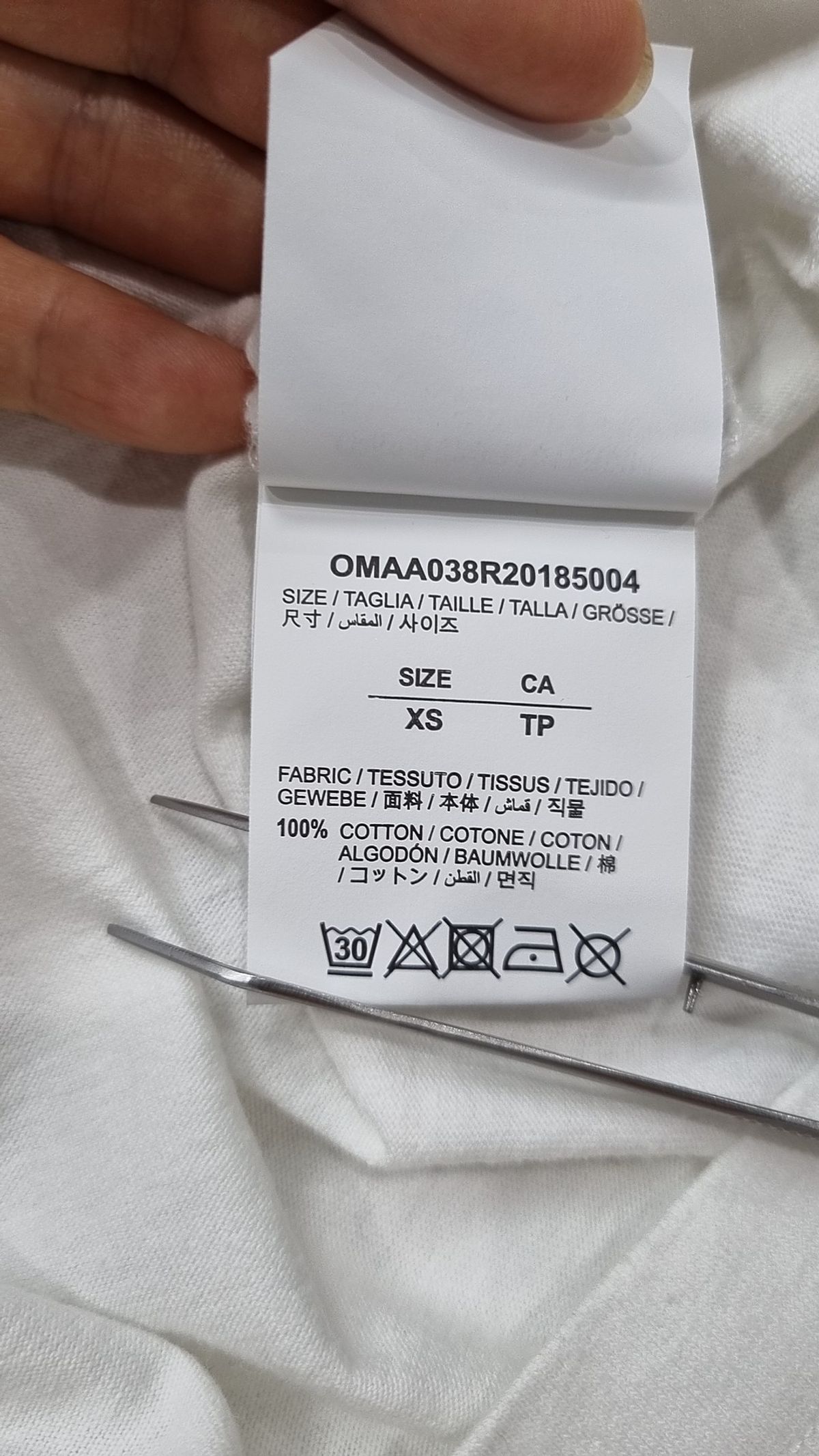 오프화이트(OFF-WHITE) 반소매 티셔츠 XS