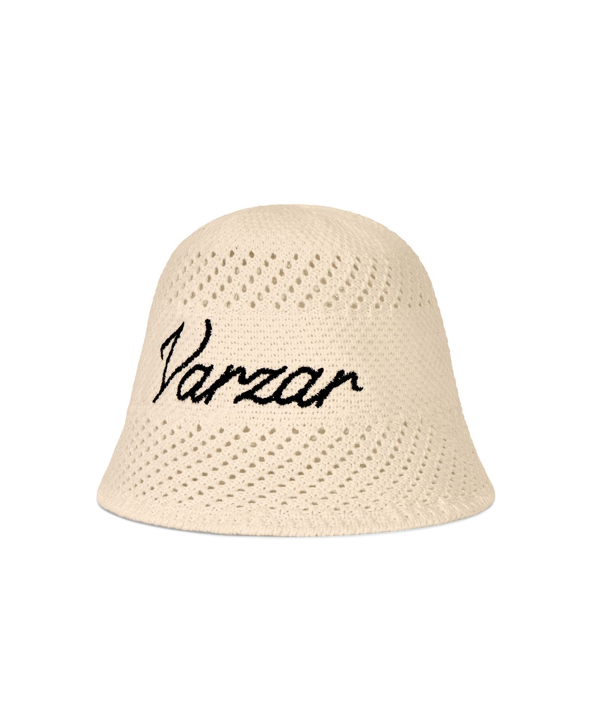 바잘(VARZAR) 뉴웨이브 바잘 펀칭 니트 버킷햇 내추럴