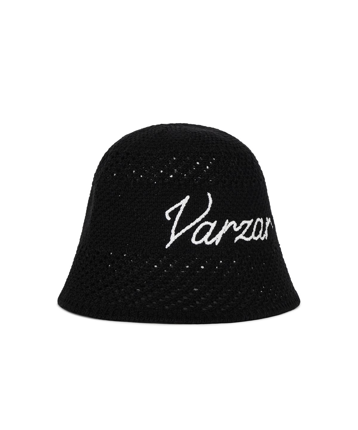 바잘(VARZAR) 뉴웨이브 바잘 펀칭 니트 버킷햇 블랙
