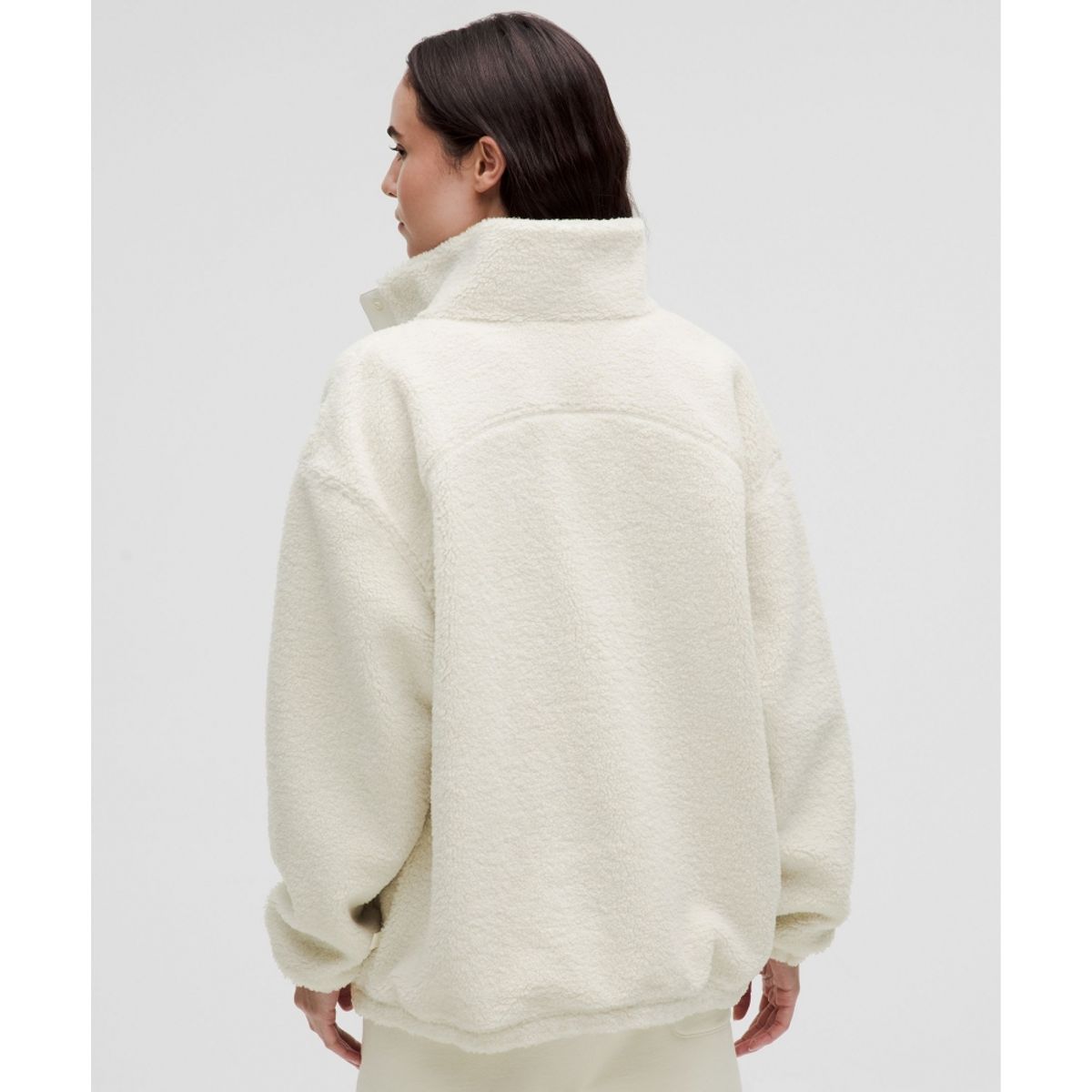 룰루레몬(LULULEMON) 부클레 플리스 스냅 버튼 재킷  BONE