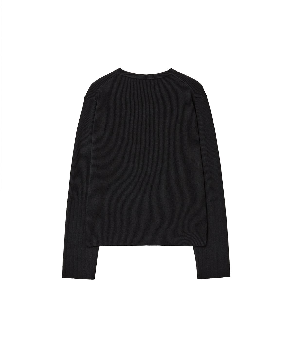 미세키서울 맨(MISEKISEOUL MEN) Diagonal zipper ribbed knit BLACK