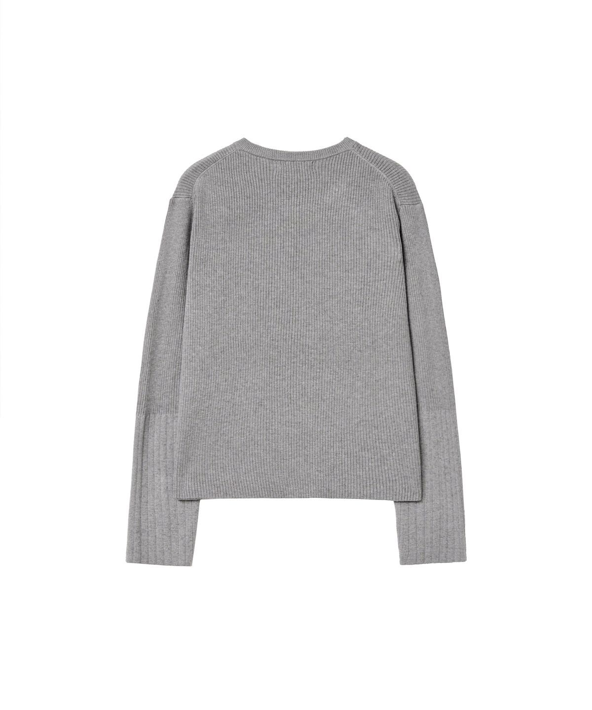 미세키서울 맨(MISEKISEOUL MEN) Diagonal zipper ribbed knit GREY