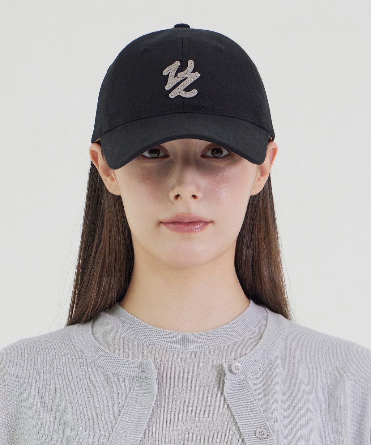 바잘(VARZAR) 플로우 VZ 레더 패치 볼캡 블랙