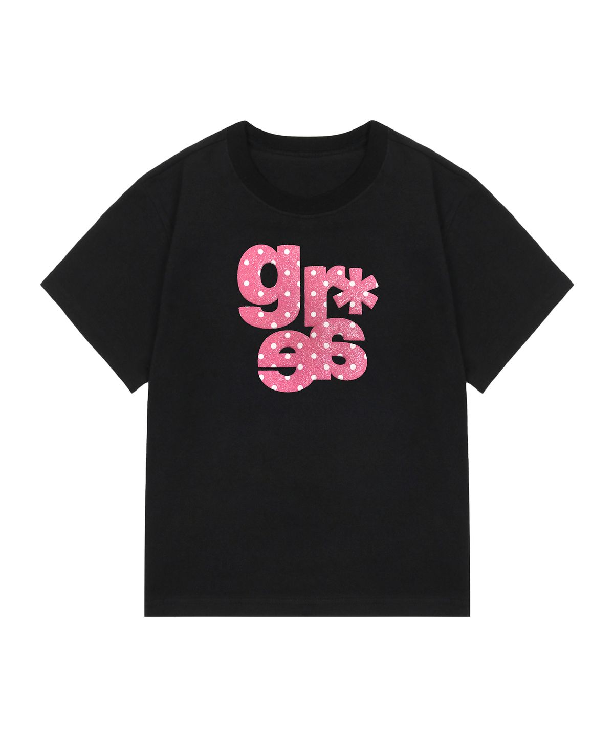 그레이버(GRAVER) [WOMAN]GRAE-S GLITTER 슬림 반팔티_BLACK