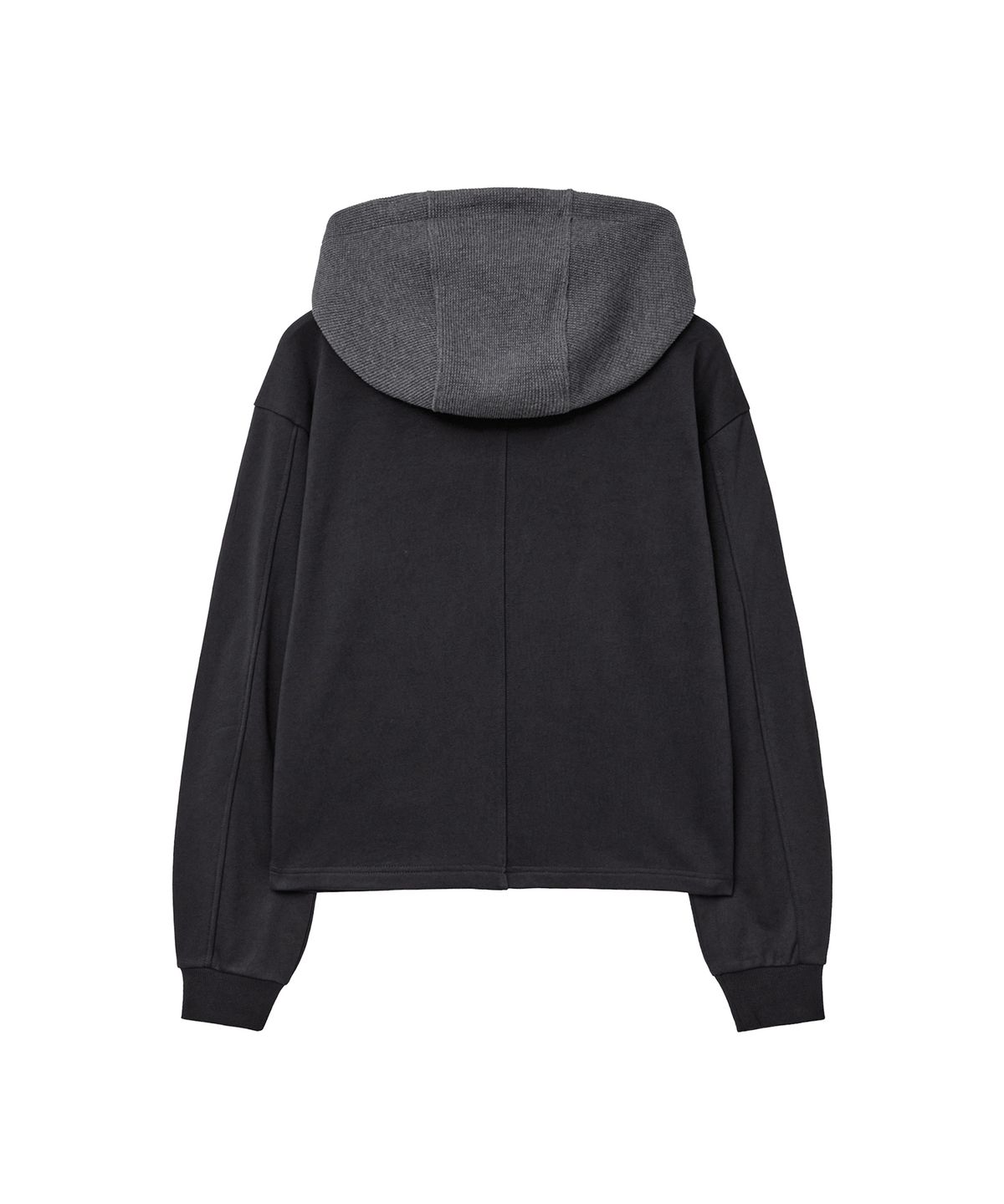 미세키서울 맨(MISEKISEOUL MEN) Waffle layered two-tone hoodie BLACK