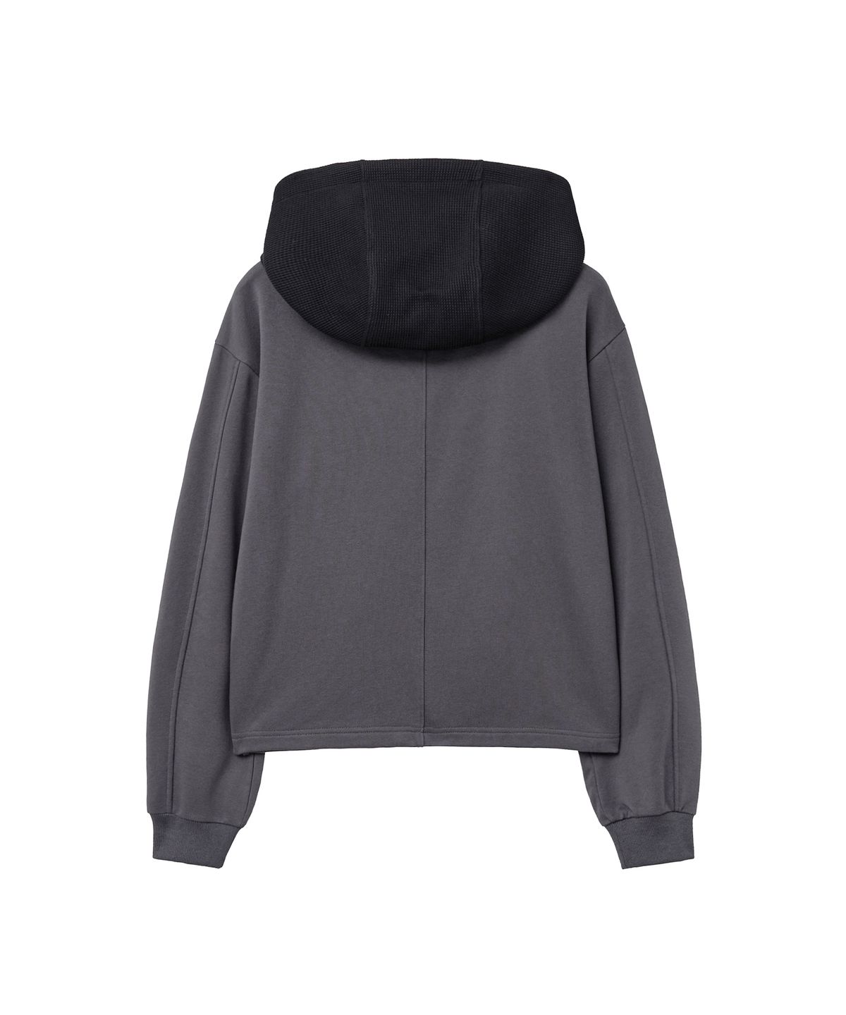 미세키서울 맨(MISEKISEOUL MEN) Waffle layered two-tone hoodie CHARCOAL