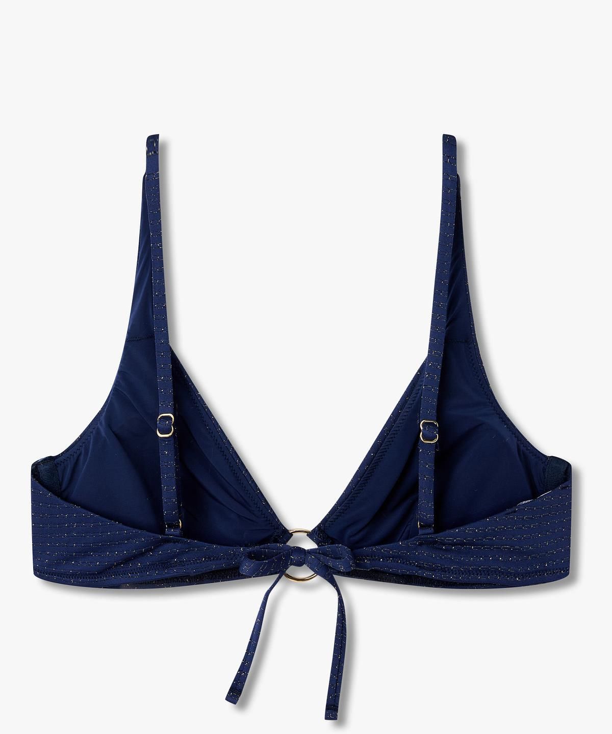 엠포리오 아르마니 언더웨어(EMPORIO ARMANI UNDERWEAR) 여성 메탈릭 링 디테일 비키니 _블루_0826120508