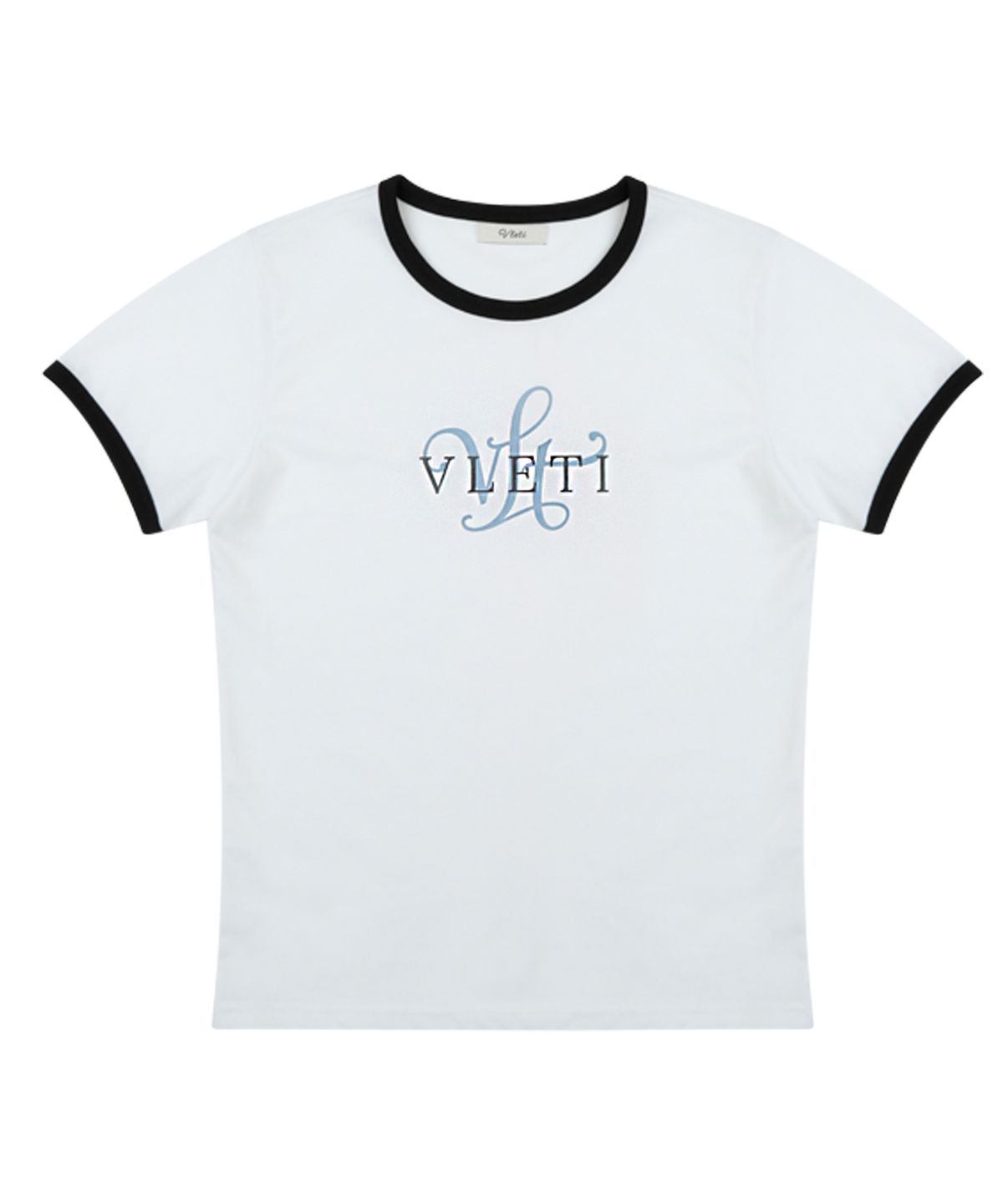 블레티(VLETI) Logo Artwork Ringer T-shirt (white)