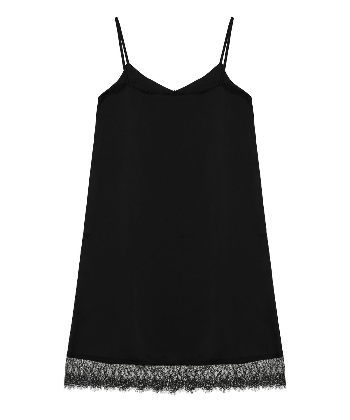 닉앤니콜(NICK&NICOLE) SATIN LACE SLIP DRESS_BLACK