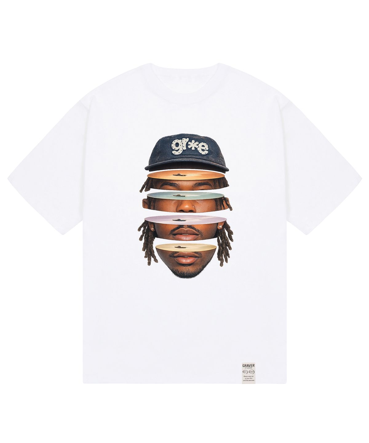그레이버 오디너리(GRAVER ORDINARY) [ODNR UNISEX]Face Grae 반팔 티셔츠_2color