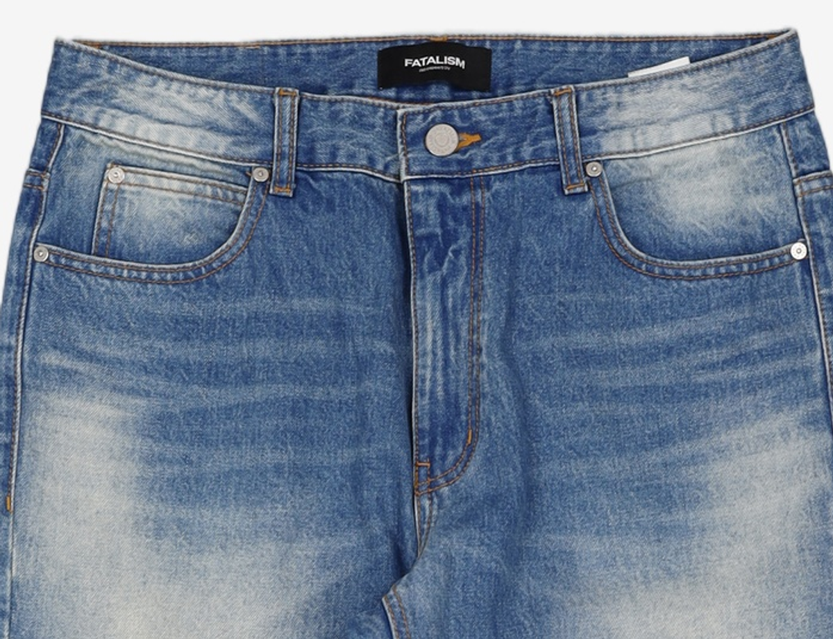 페이탈리즘(FATALISM) #0341 Mild Blue Brushed Straight Fit 48