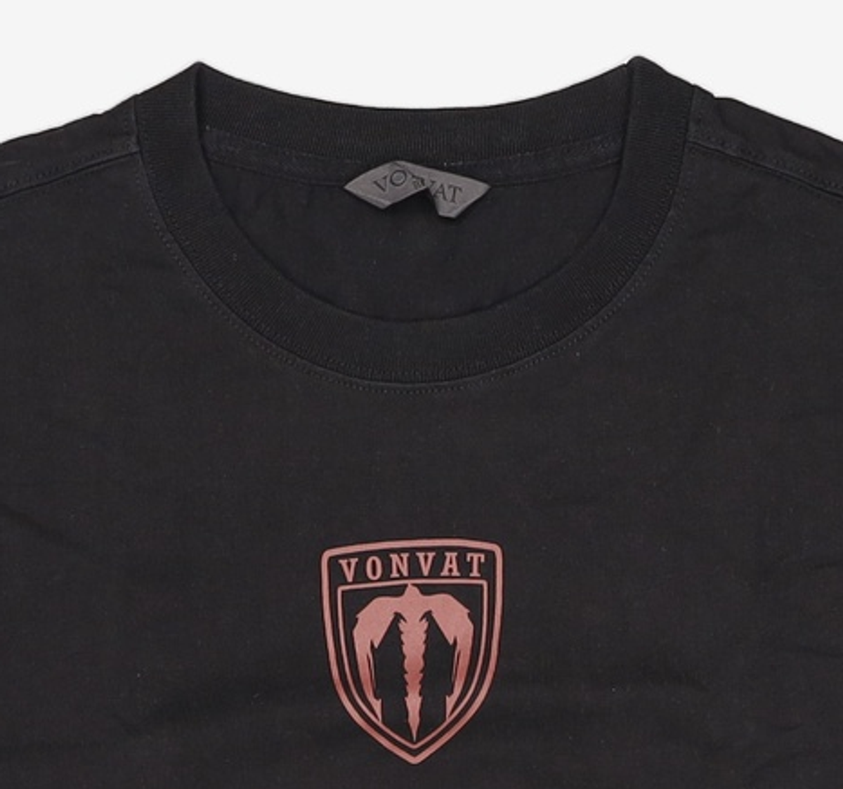 본바트(VONVAT) Leaves Bone Short Sleeve (Black)