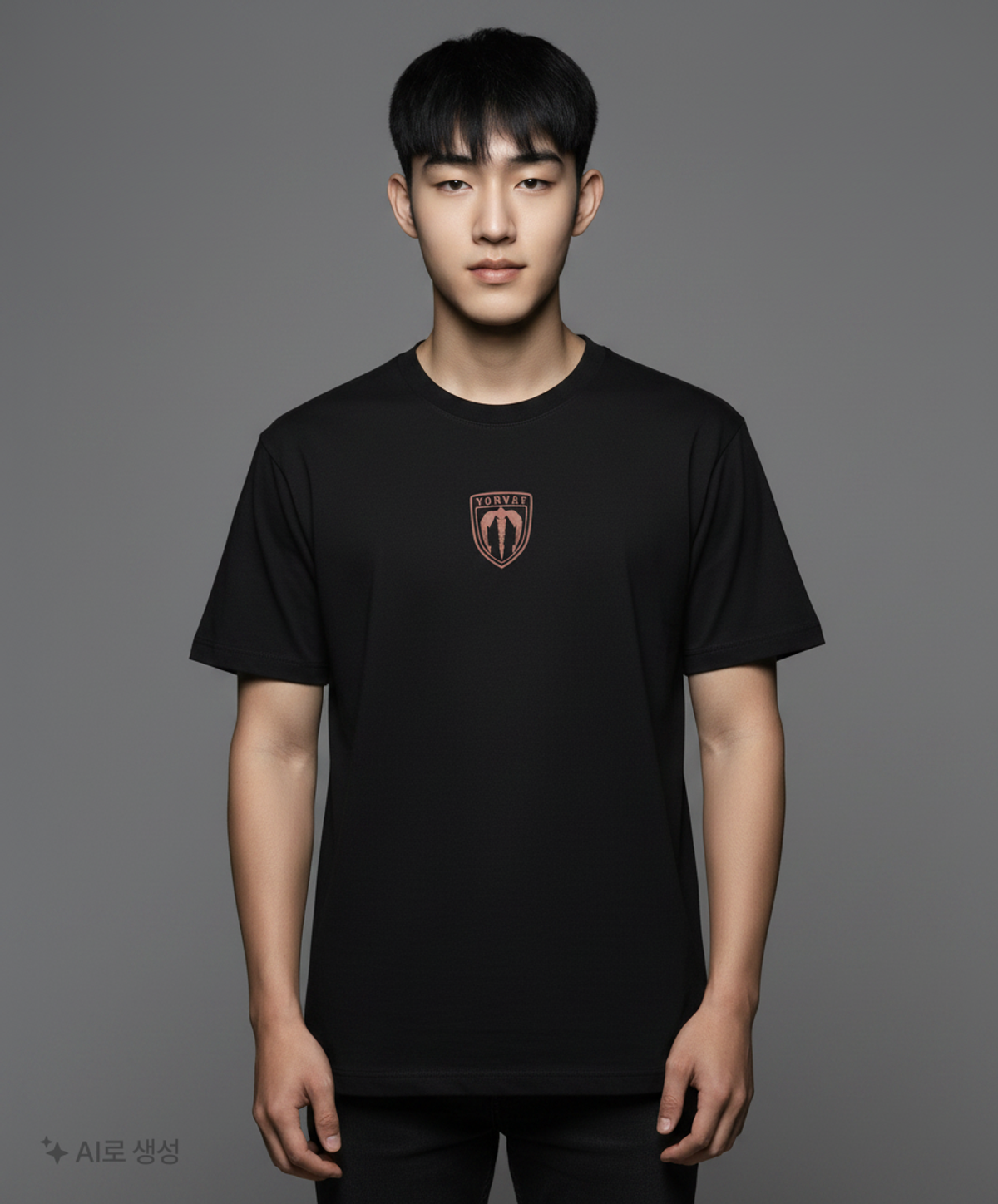 본바트(VONVAT) Leaves Bone Short Sleeve (Black)