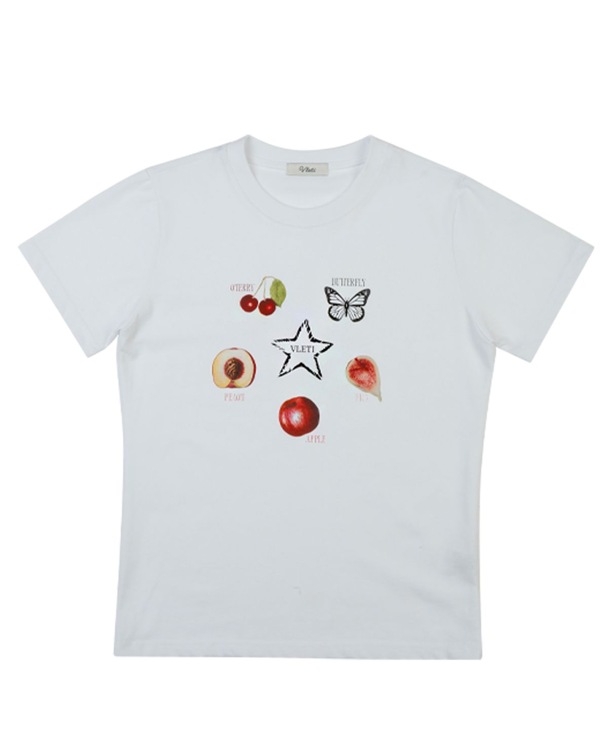 블레티(VLETI) Fruity Artwork T-shirt (white)
