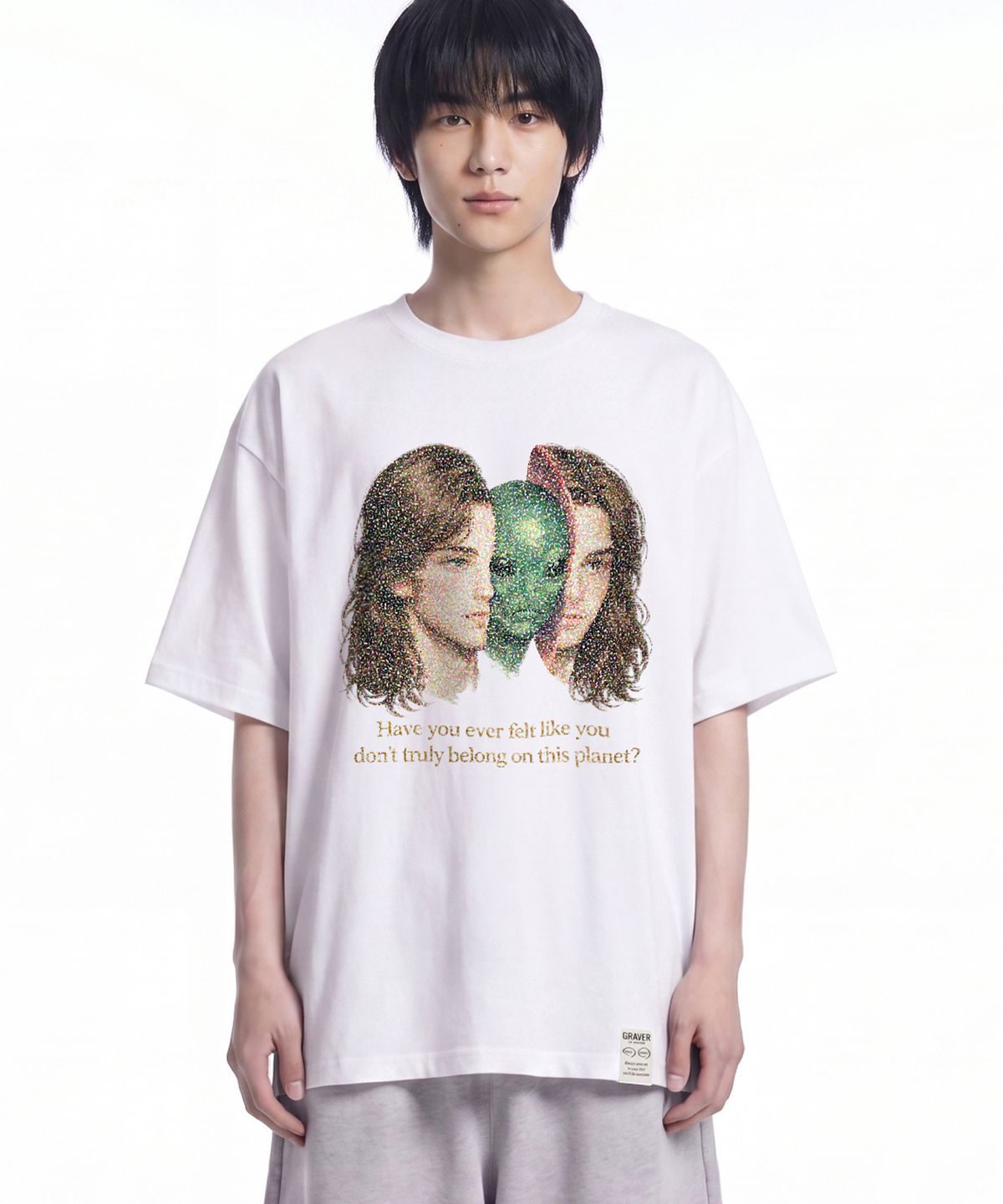그레이버 오디너리(GRAVER ORDINARY) [ODNR UNISEX]Face off 반팔 티셔츠_2color