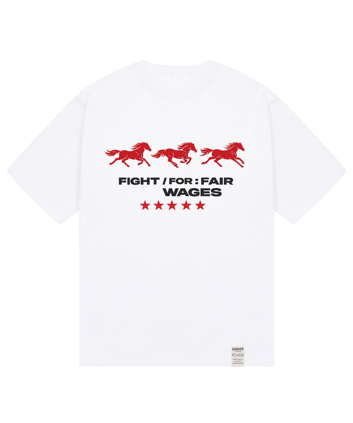 그레이버 오디너리(GRAVER ORDINARY) [ODNR UNISEX]Runing horse 반팔 티셔츠_3color