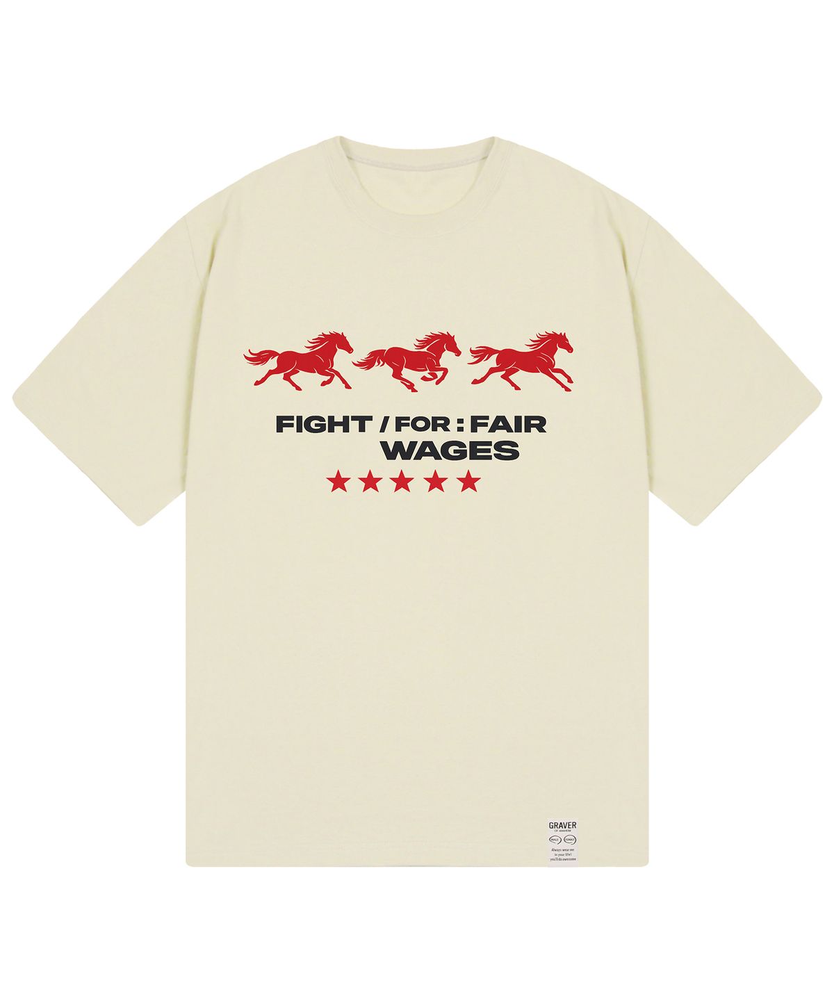 그레이버 오디너리(GRAVER ORDINARY) [ODNR UNISEX]Runing horse 반팔 티셔츠_3color