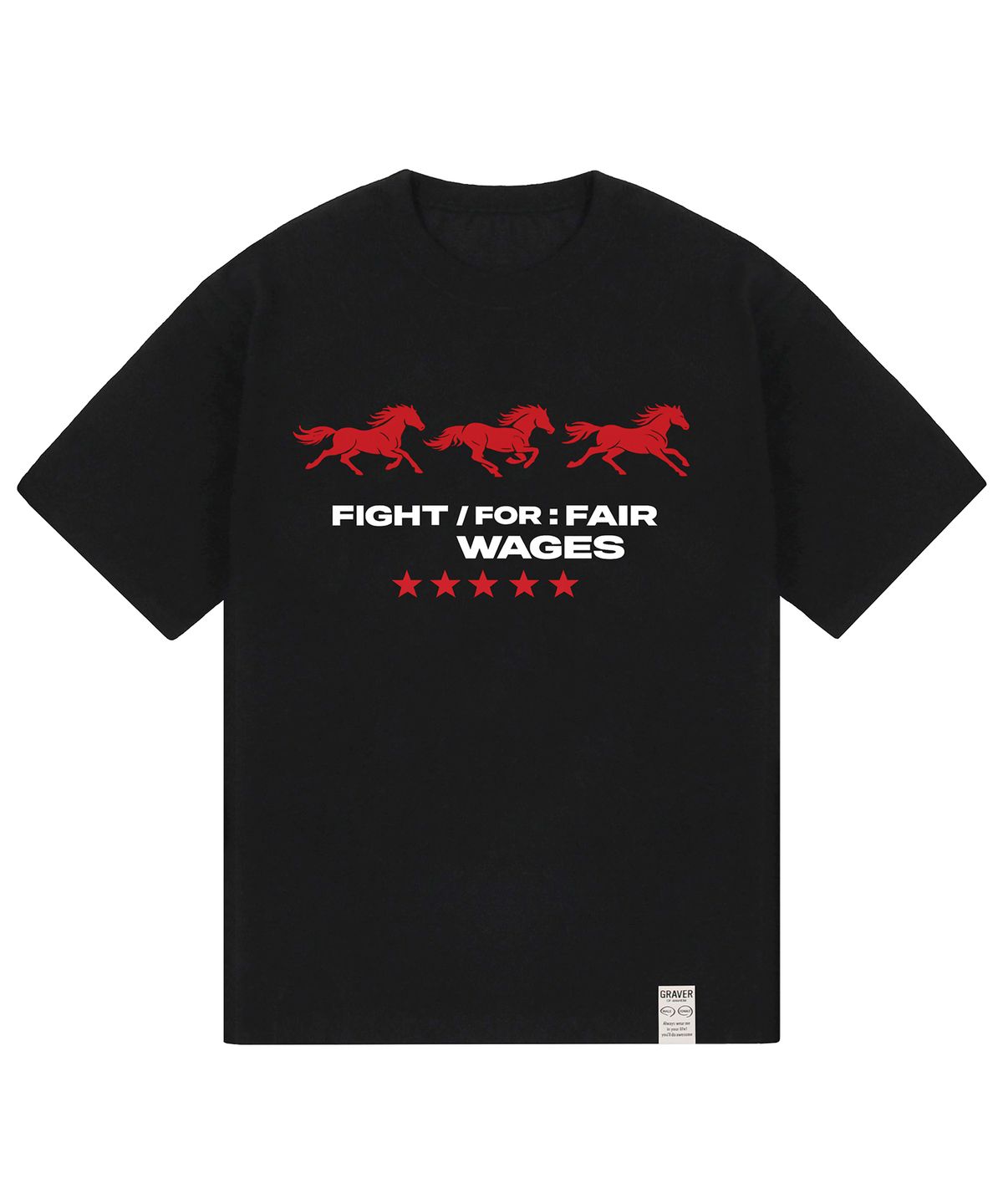 그레이버 오디너리(GRAVER ORDINARY) [ODNR UNISEX]Runing horse 반팔 티셔츠_3color