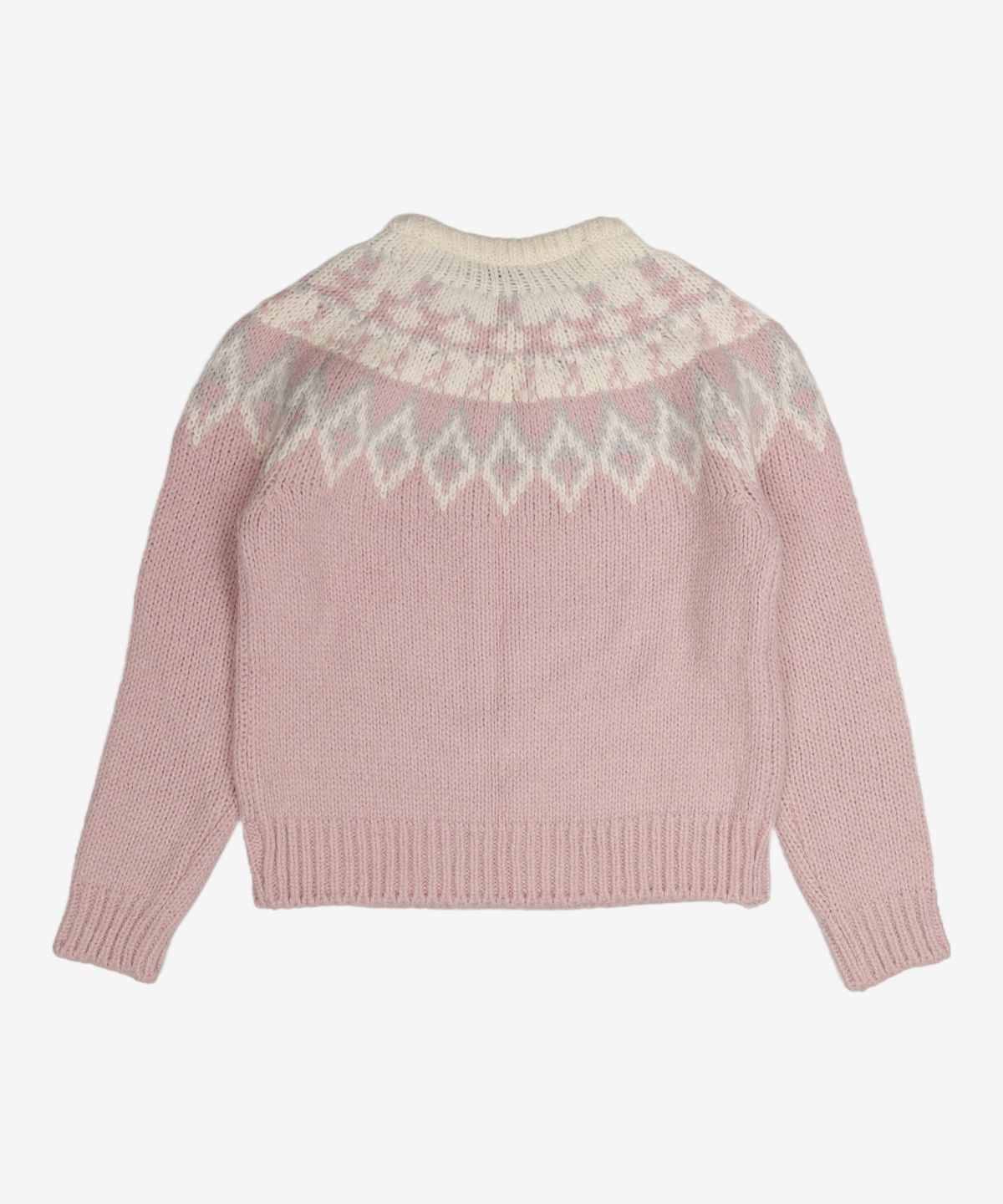 에트몽(ETMON) Nordic Round Knit Pullover, Pink FREE
