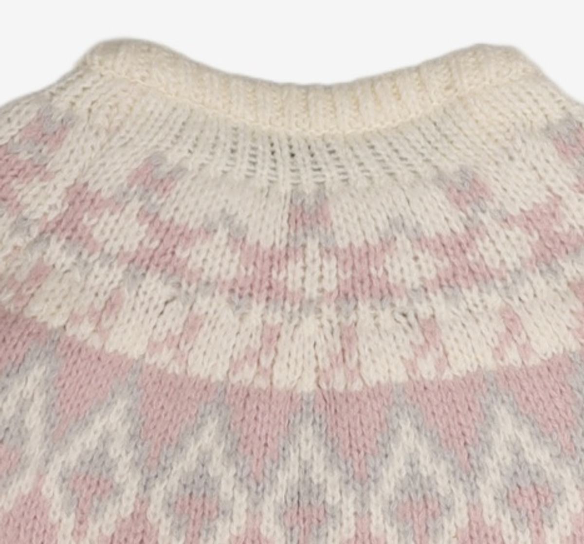 에트몽(ETMON) Nordic Round Knit Pullover, Pink FREE