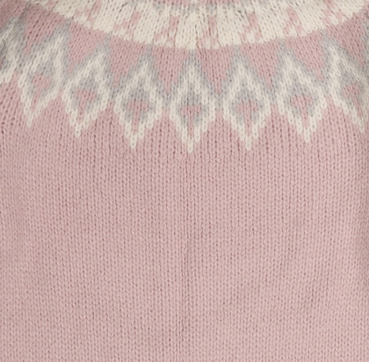 에트몽(ETMON) Nordic Round Knit Pullover, Pink FREE
