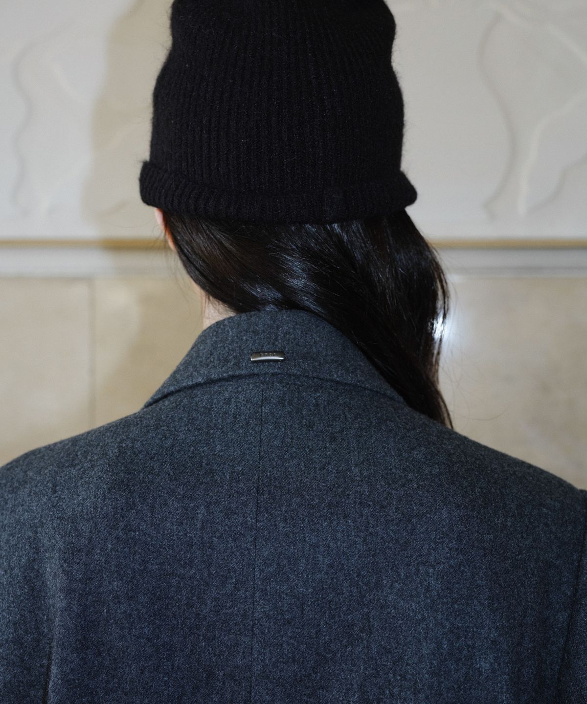 엔오르(EN OR) WOOL SINGLE TWO BUTTON JACKET - DARK GREY