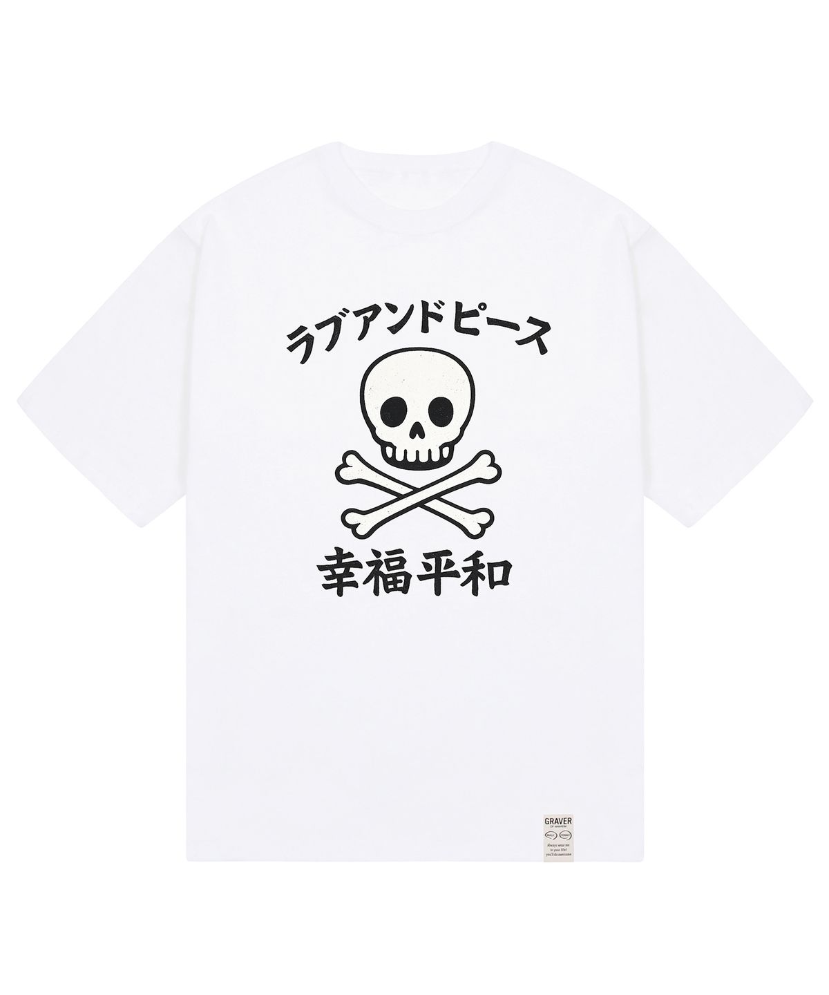 그레이버 오디너리(GRAVER ORDINARY) [ODNR UNISEX]Skull shape 반팔 티셔츠_2color