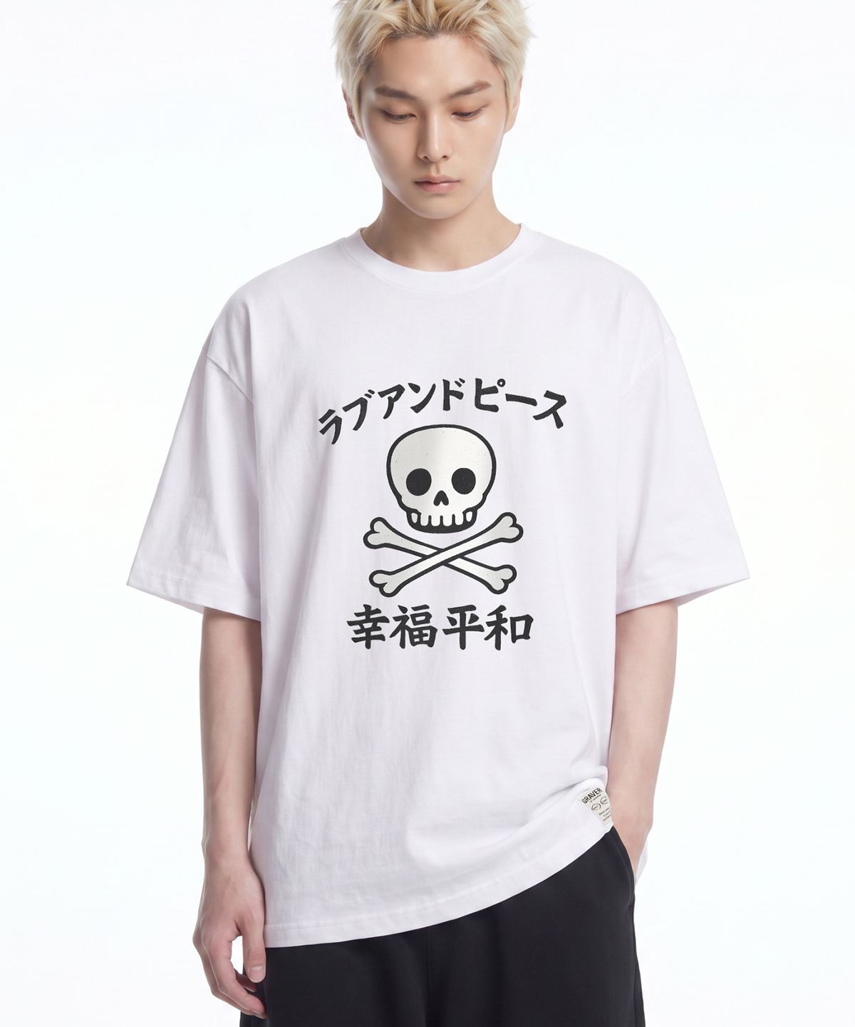 그레이버 오디너리(GRAVER ORDINARY) [ODNR UNISEX]Skull shape 반팔 티셔츠_2color