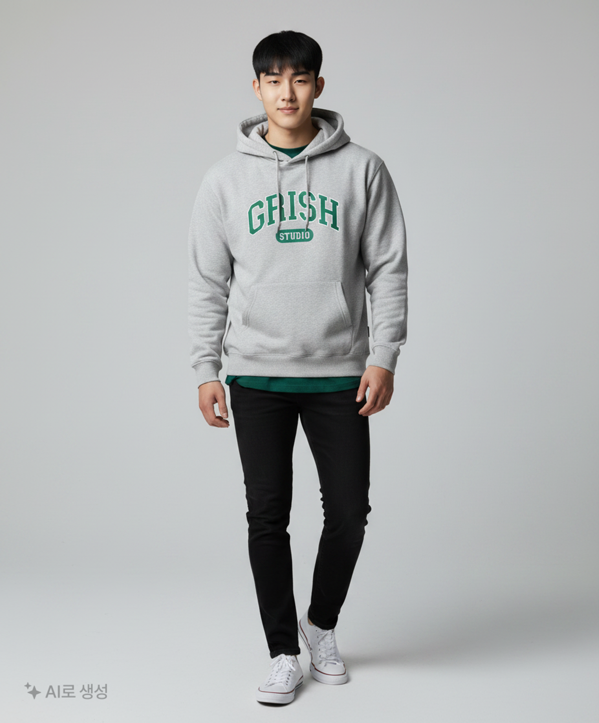 그리쉬(GRISH) 후드 티셔츠 L