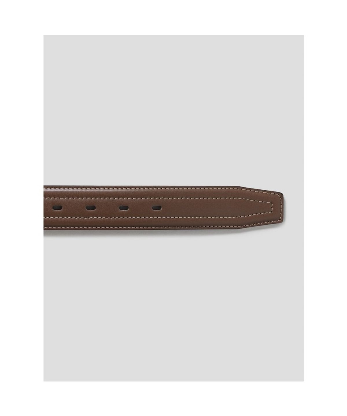 빈폴 액세서리(BEANPOLE ACCESSORY) 가죽 로고엠보 사각 버클 벨트 - 브릭