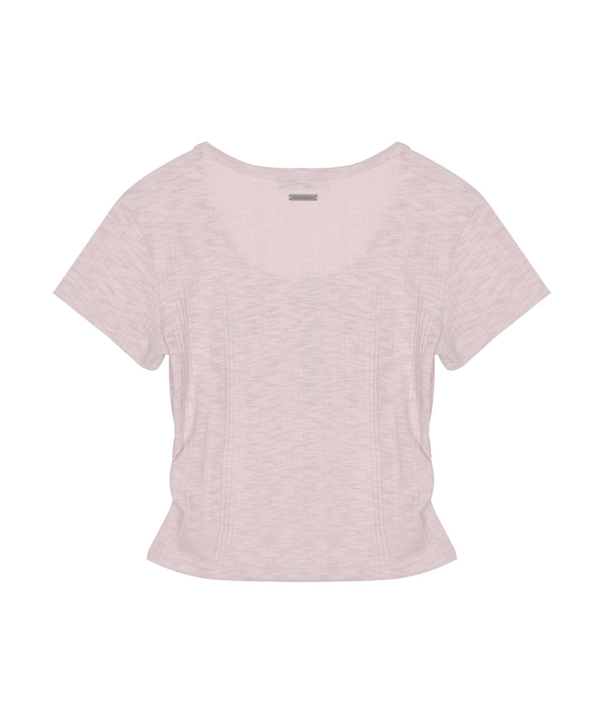 닉앤니콜(NICK&NICOLE) HENLEY NECK BUTTON TOP_PINK