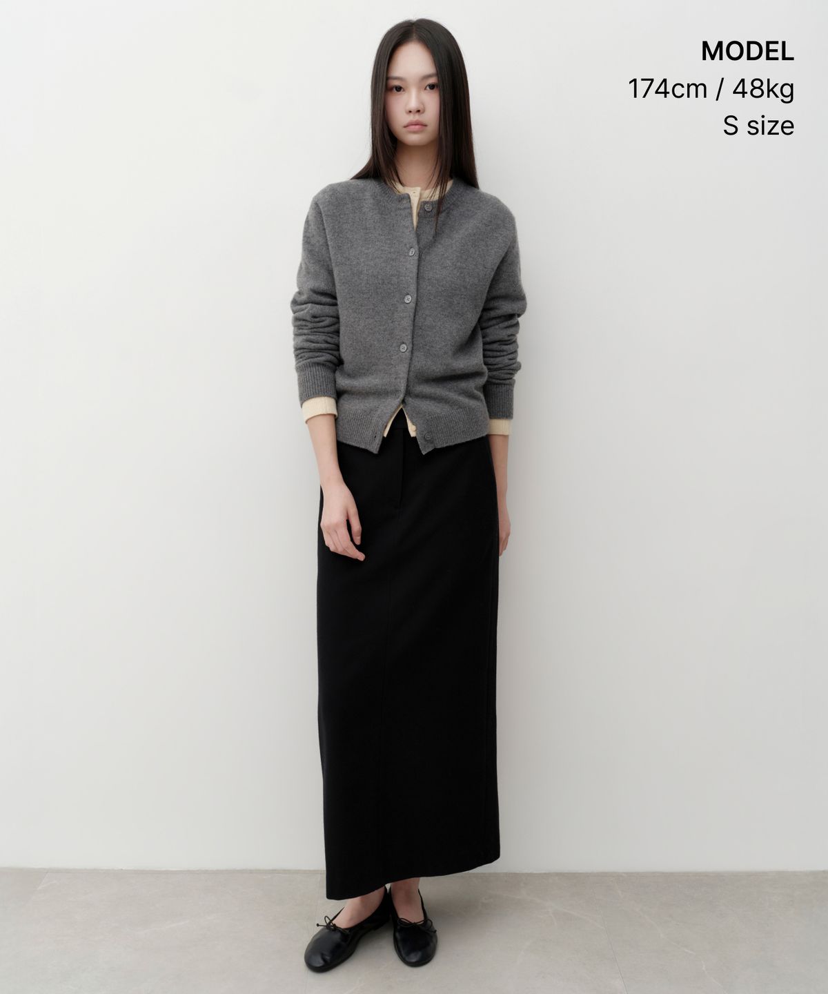 무신사 스탠다드 우먼(MUSINSA STANDARD WOMAN) 우먼즈 브러쉬드 스트레이트 맥시 스커트 [블랙]