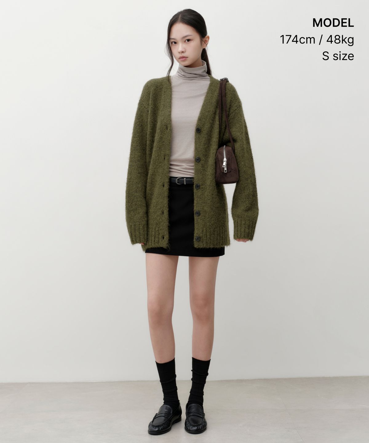 무신사 스탠다드 우먼(MUSINSA STANDARD WOMAN) 우먼즈 브러쉬드 미니 스커트 [블랙]