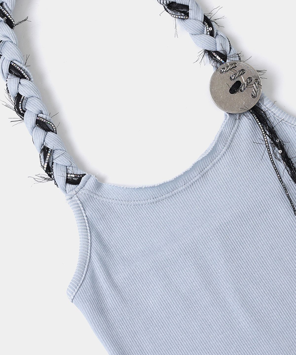 루펀(LOOFUN) Pendant Braid Sleeveless / 펜던트 브레이드 슬리브리스 [Sky Blue]
