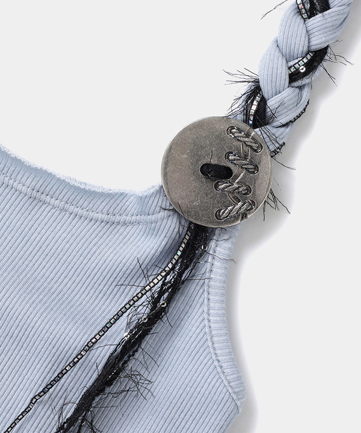 루펀(LOOFUN) Pendant Braid Sleeveless / 펜던트 브레이드 슬리브리스 [Sky Blue]
